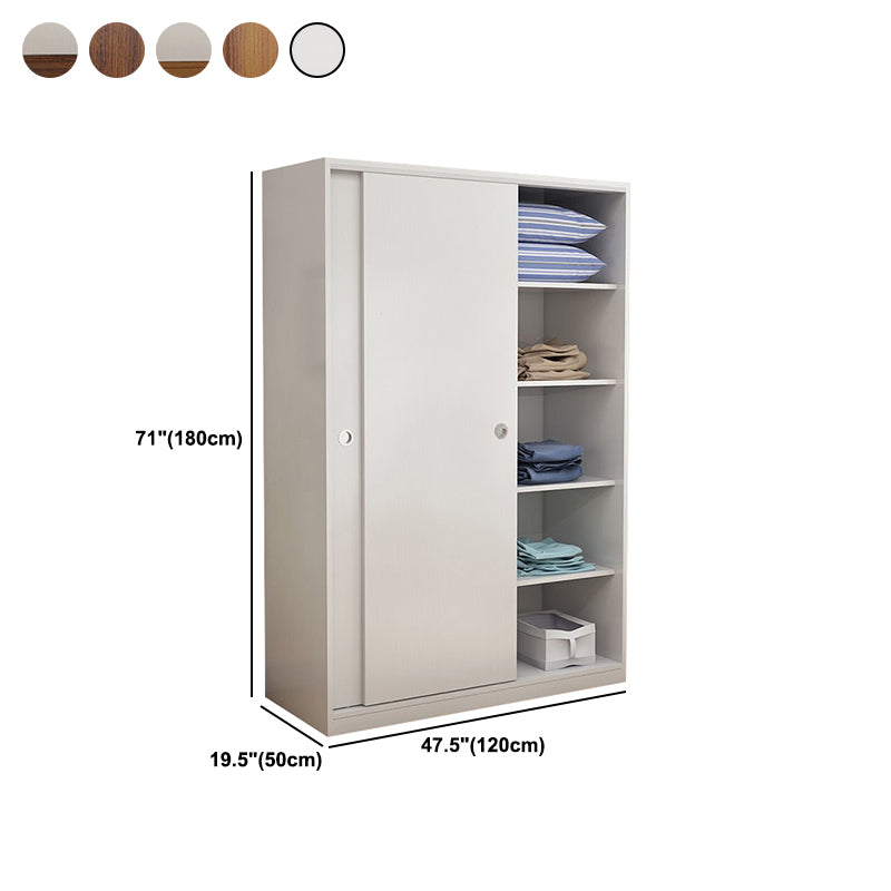 Two Doors Wardrobe Armoire Modern Engineered Wood Wardrobe Closet