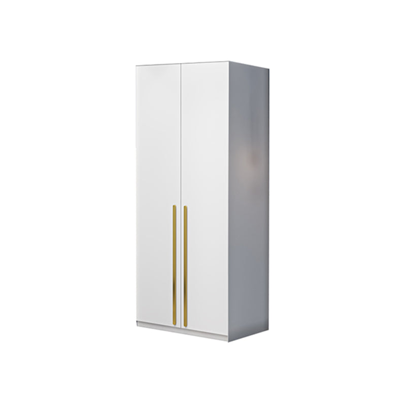 White Colour Wooden Wardrobe Soft Close Door Wardrobe Closet with Garment Rod