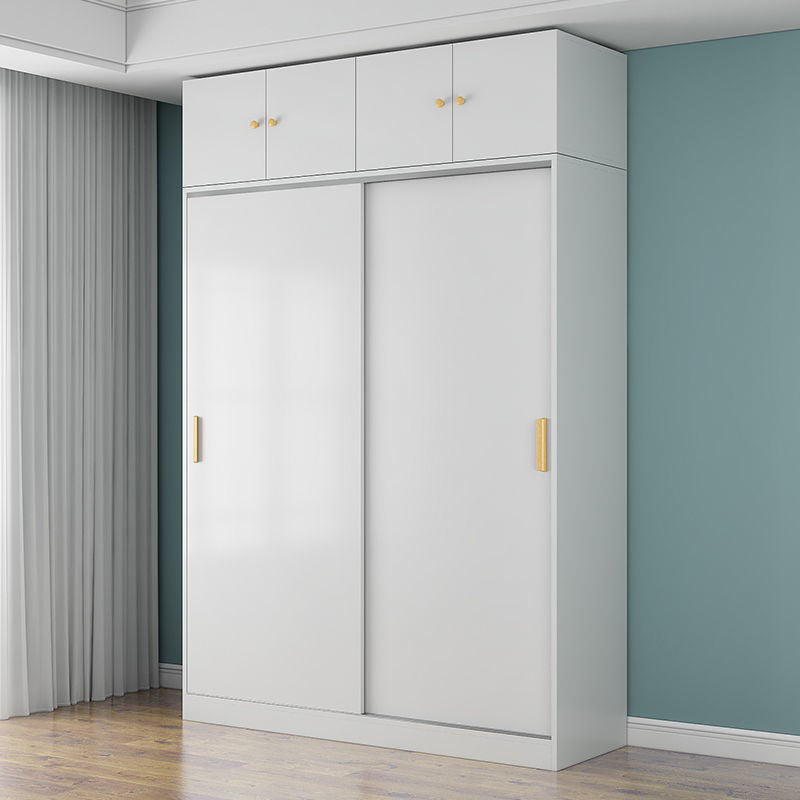 Engineered Wood Wardrobe Closet Modern Wardrobe Cabinet with Shelves