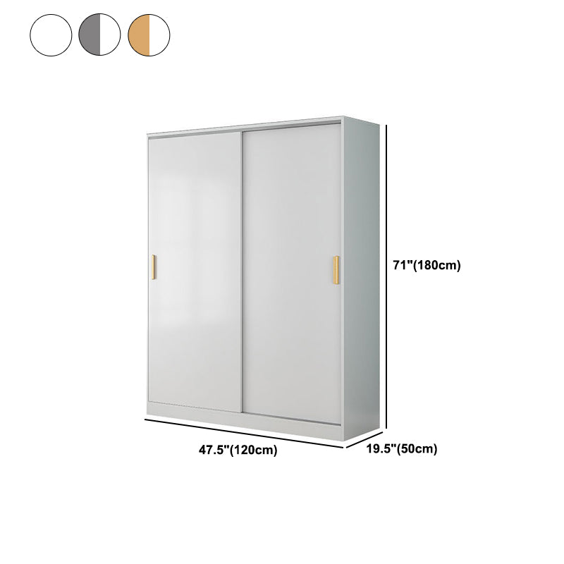 Engineered Wood Wardrobe Closet Modern Wardrobe Cabinet with Shelves