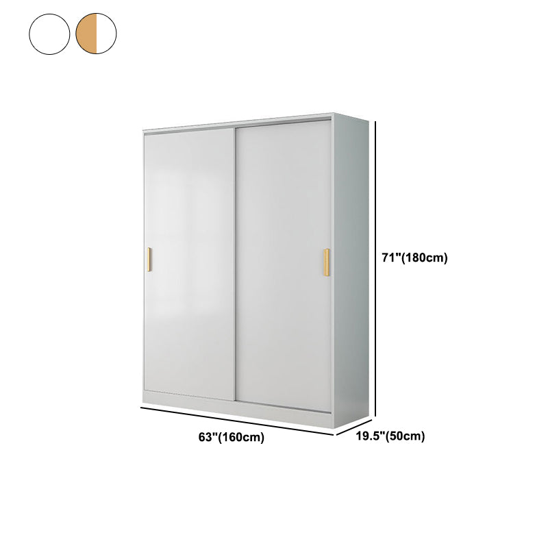 Engineered Wood Wardrobe Closet Modern Wardrobe Cabinet with Shelves