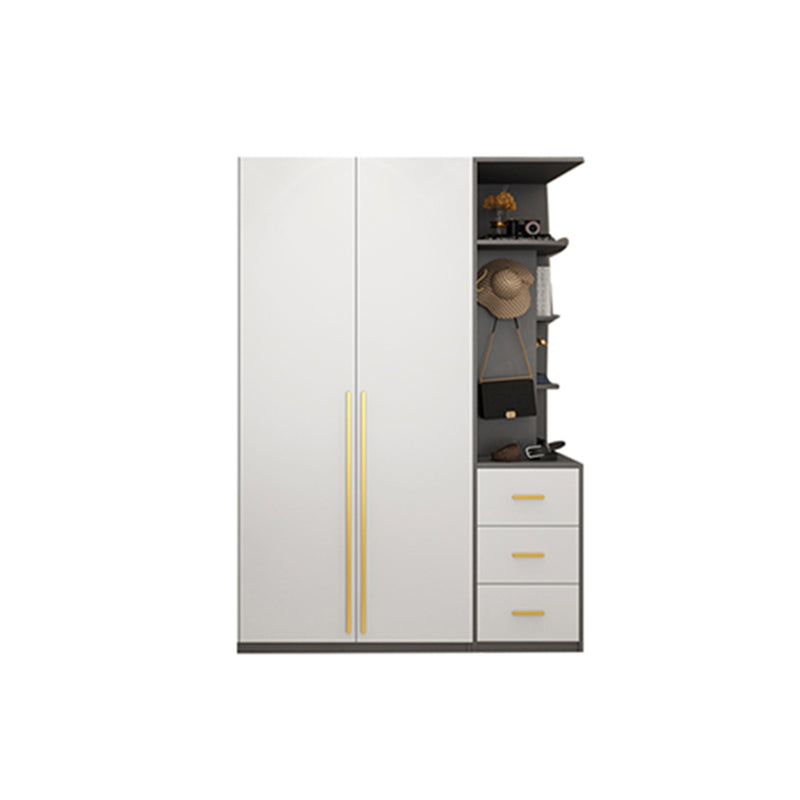 White Colour Wooden Wardrobe Soft Close Door Wardrobe Closet for Home