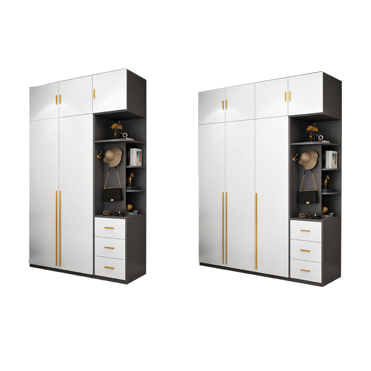 White Colour Wooden Wardrobe Soft Close Door Wardrobe Closet for Home