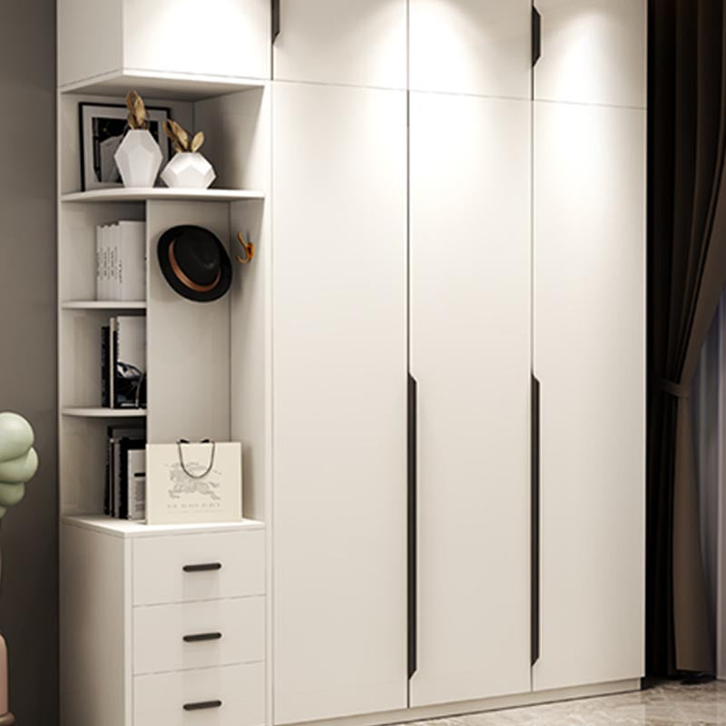 Manufactured Wood White Storage Cabinet Modern Style Cabinet for Bedroom
