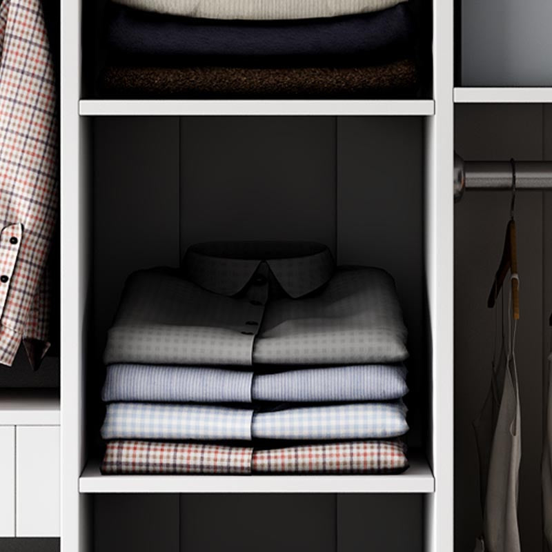 Manufactured Wood White Storage Cabinet Modern Style Cabinet for Bedroom