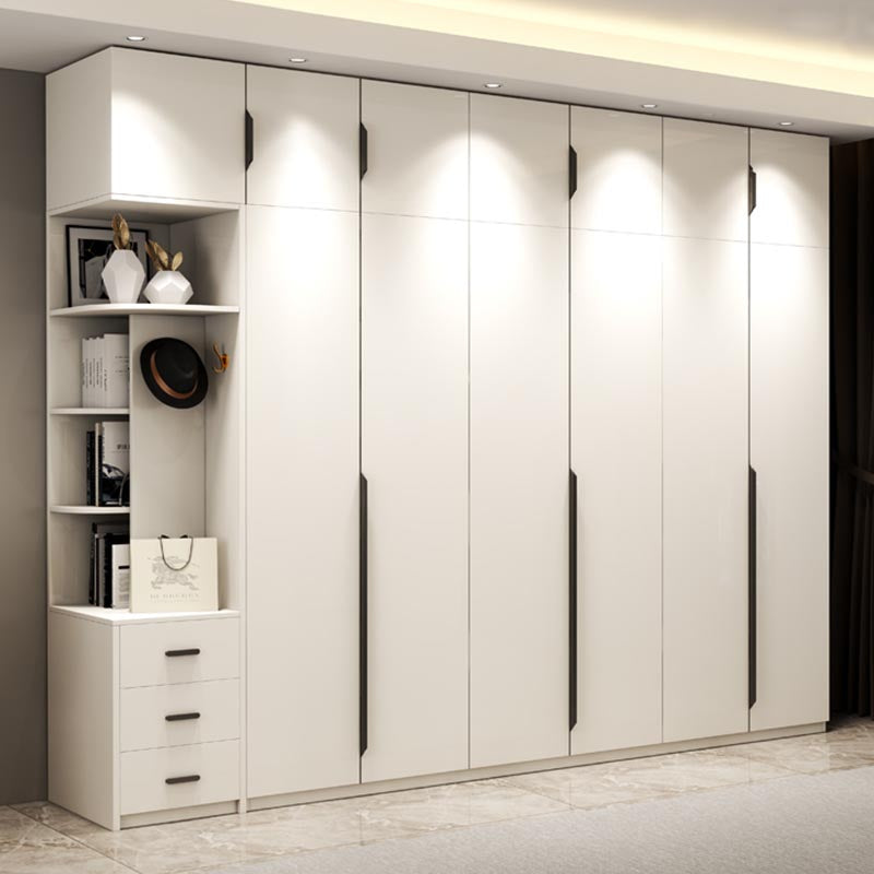 Manufactured Wood White Storage Cabinet Modern Style Cabinet for Bedroom