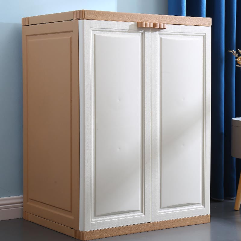 Plastic Matte Finish Storage Cabinet for Bedroom Contemporary Hinged Door Cabinet