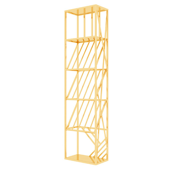 Luxury Metal Wine Holder Rack Freestanding with Shelf Wine Rack 78.7"H