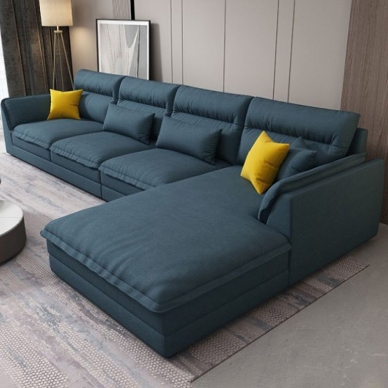 Modern Sectionals Faux Leather Pillow Top Arm Sectionals.134 inch