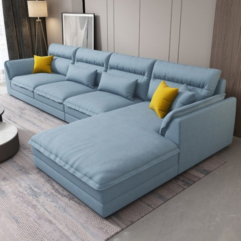 Modern Sectionals Faux Leather Pillow Top Arm Sectionals.134 inch