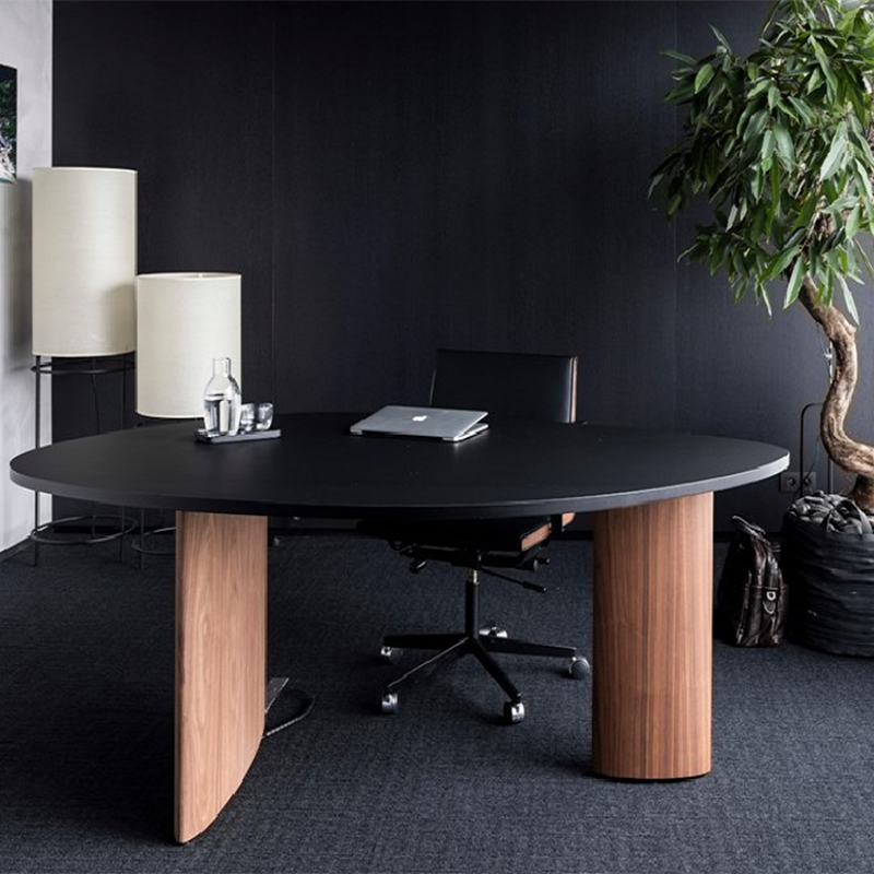 Modern Unconventional Shape Office Desk Home Solid Wood Writing Desk