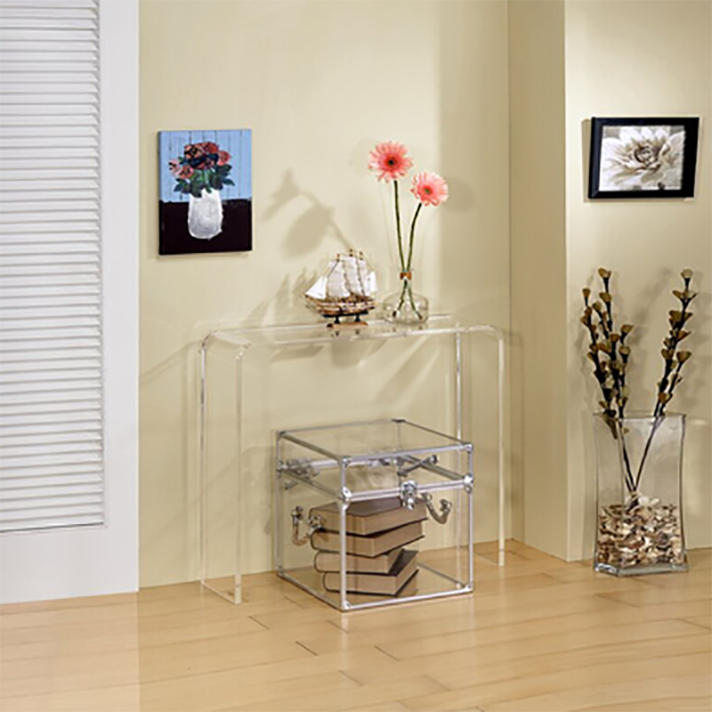 Home Rectangular Office Writing Desk Acrylic Modern Style Office Desk
