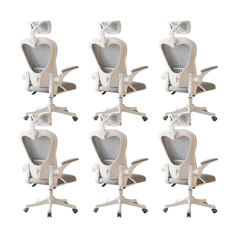 Contemporary Arm Chair Upholstered Swivel Breathable AirGrid Office Chair