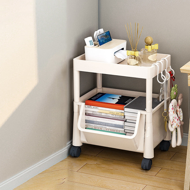 Urban Closed Back Shelf Bookcase Plastic/Acrylic Bookshelf with Caster