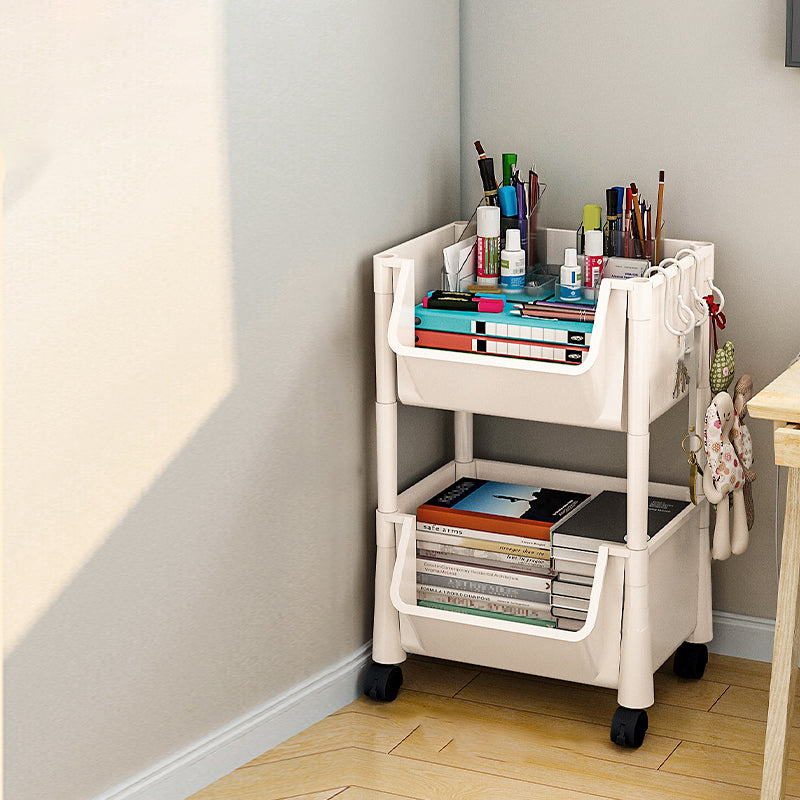 Urban Closed Back Shelf Bookcase Plastic/Acrylic Bookshelf with Caster