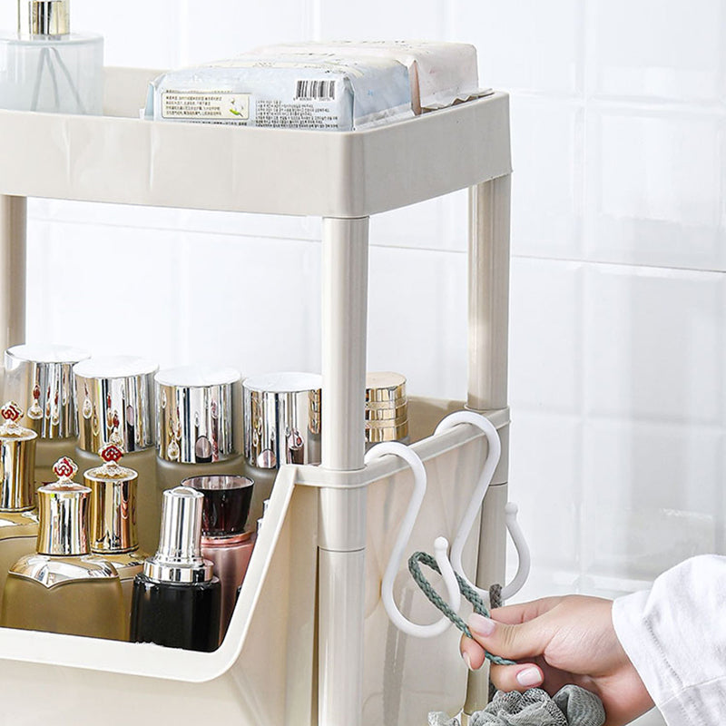 Urban Closed Back Shelf Bookcase Plastic/Acrylic Bookshelf with Caster