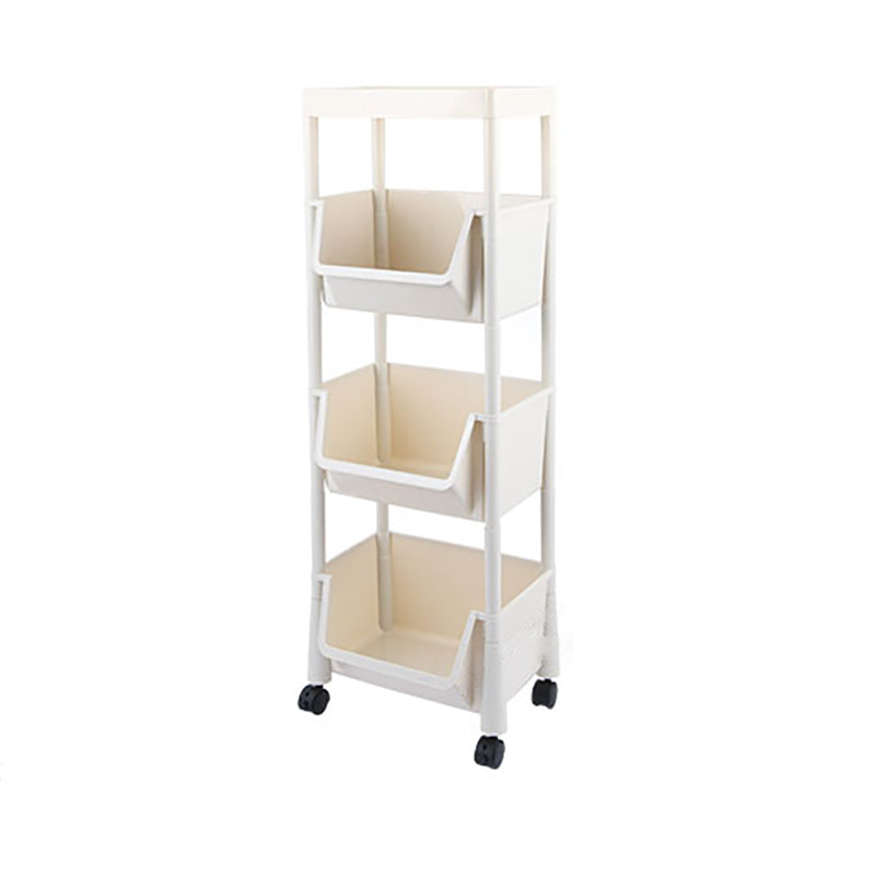 Urban Closed Back Shelf Bookcase Plastic/Acrylic Bookshelf with Caster