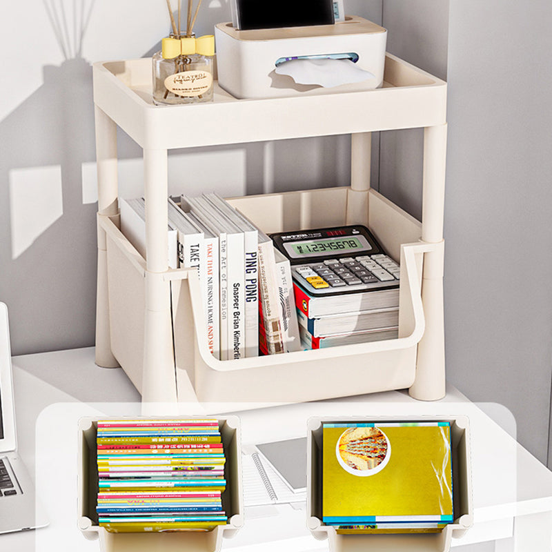 Urban Closed Back Shelf Bookcase Plastic/Acrylic Bookshelf with Caster