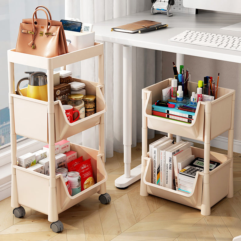 Urban Closed Back Shelf Bookcase Plastic/Acrylic Bookshelf with Caster