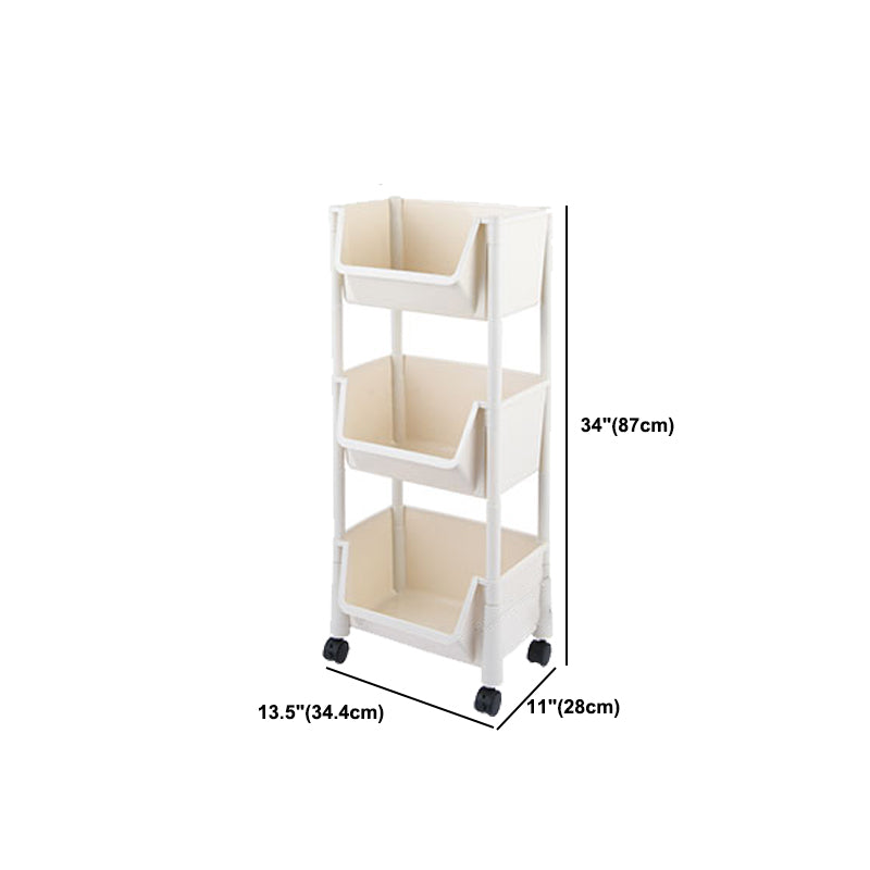 Urban Closed Back Shelf Bookcase Plastic/Acrylic Bookshelf with Caster