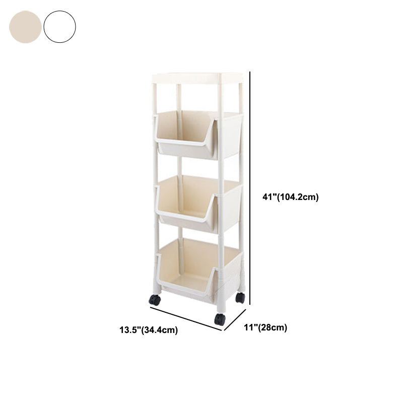 Urban Closed Back Shelf Bookcase Plastic/Acrylic Bookshelf with Caster