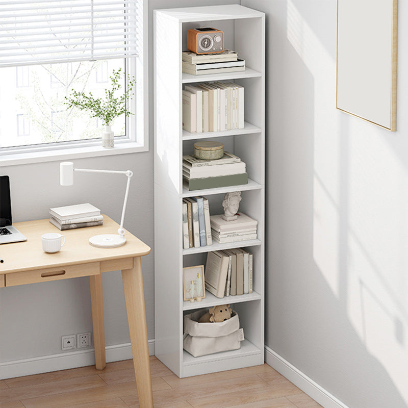 Contemporary Closed Back Book Shelf Engineered Wood Office Bookcase with Shelves