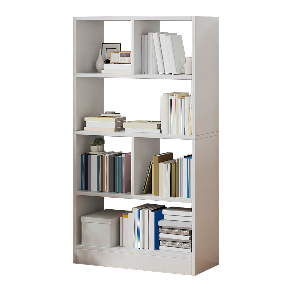 Contemporary Closed Back Book Shelf Engineered Wood Office Bookcase with Shelves