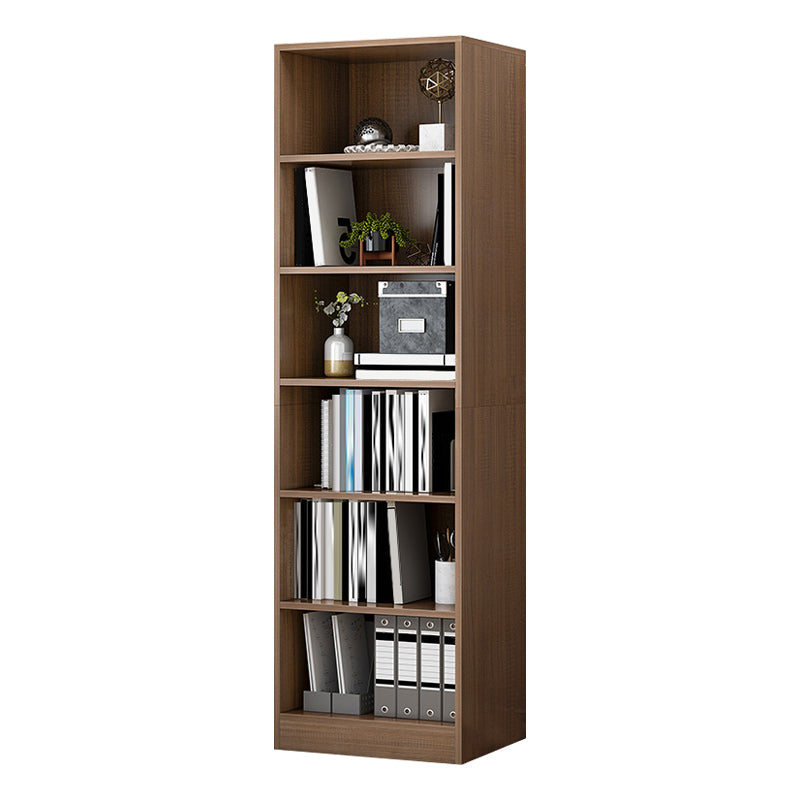 Contemporary Closed Back Book Shelf Engineered Wood Office Bookcase with Shelves