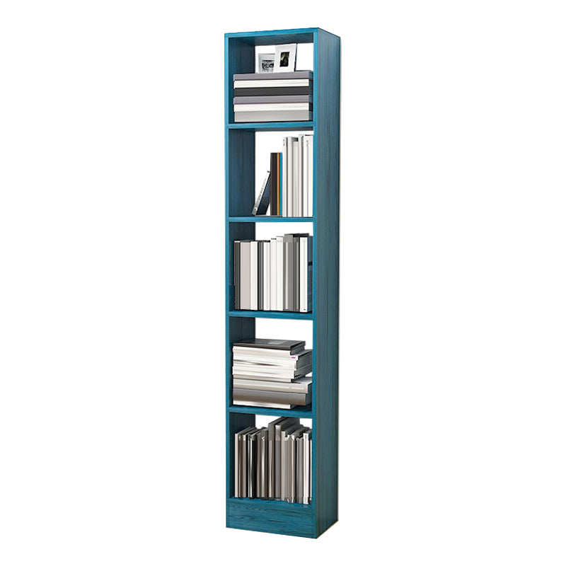 Contemporary Closed Back Book Shelf Engineered Wood Office Bookcase with Shelves