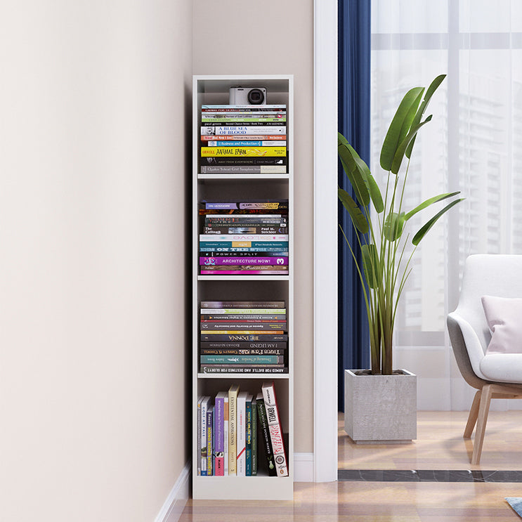 Contemporary Closed Back Book Shelf Engineered Wood Office Bookcase with Shelves