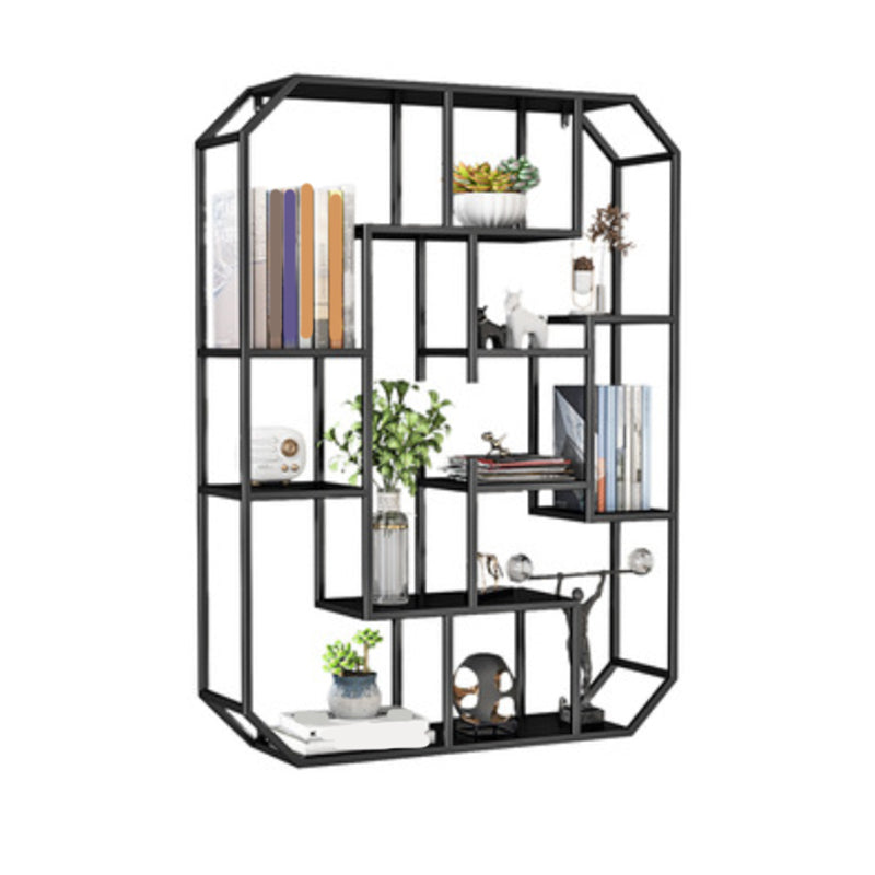 7.1" W Wall Unit Book Shelf Metal Open Shelf Bookcase for Home