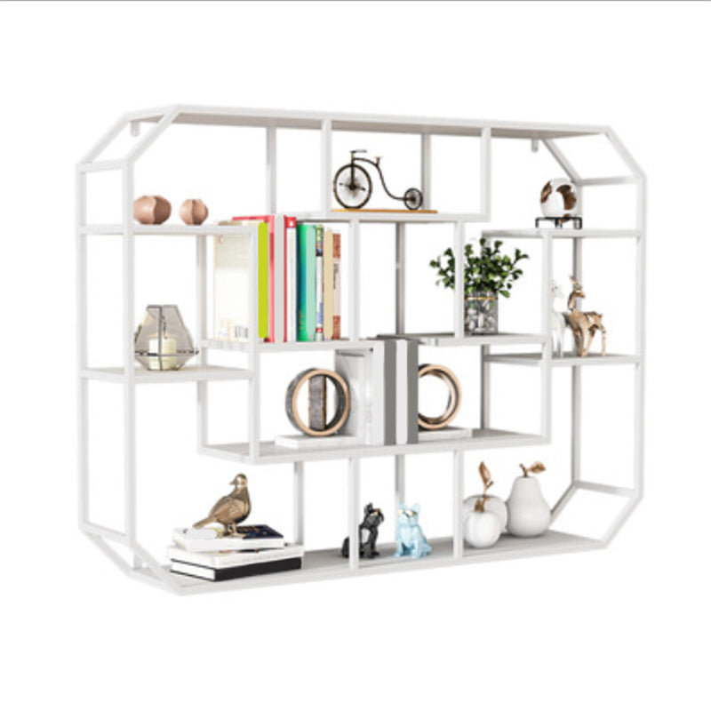 7.1" W Wall Unit Book Shelf Metal Open Shelf Bookcase for Home