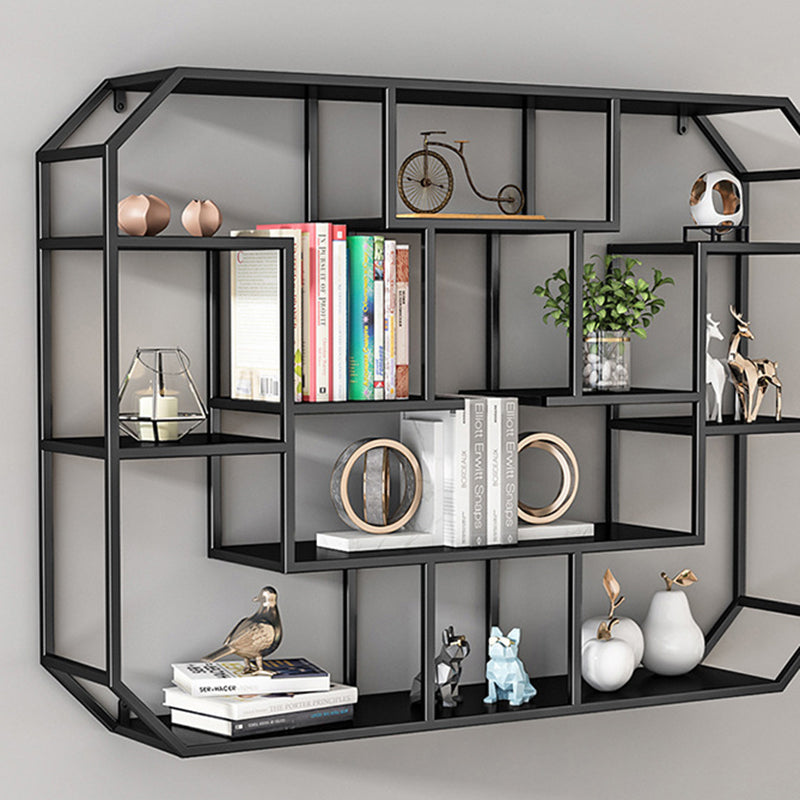7.1" W Wall Unit Book Shelf Metal Open Shelf Bookcase for Home