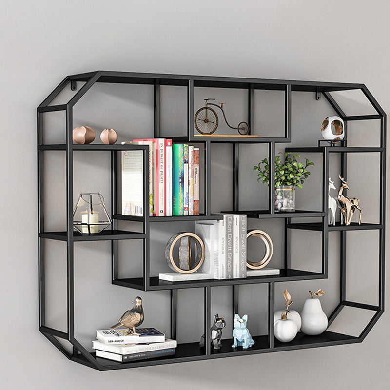 7.1" W Wall Unit Book Shelf Metal Open Shelf Bookcase for Home