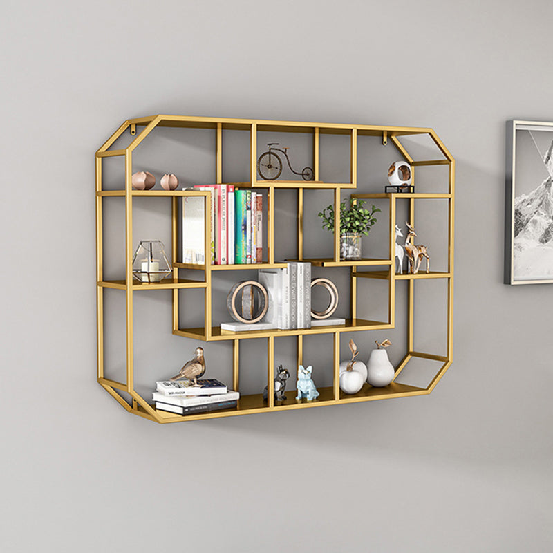 7.1" W Wall Unit Book Shelf Metal Open Shelf Bookcase for Home