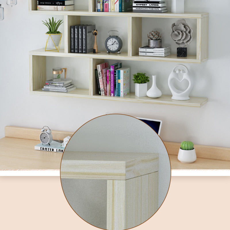 Wall Unit Open Book Shelf Modern Engineered Wood Shelf Bookcase for Home