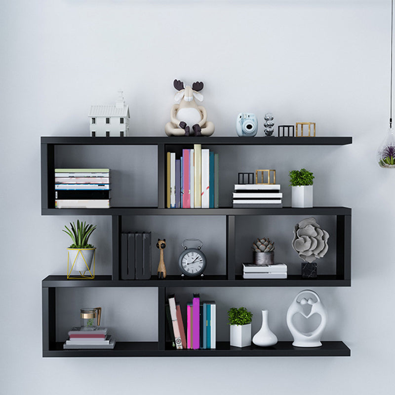 Wall Unit Open Book Shelf Modern Engineered Wood Shelf Bookcase for Home