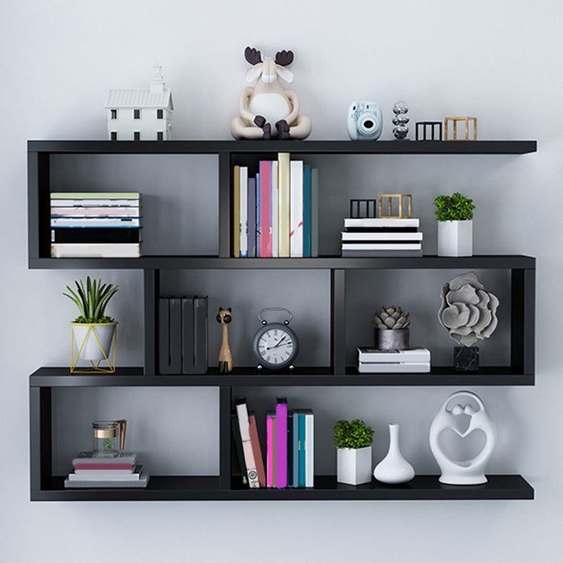 Wall Unit Open Book Shelf Modern Engineered Wood Shelf Bookcase for Home