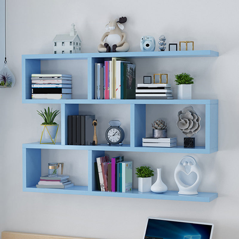 Wall Unit Open Book Shelf Modern Engineered Wood Shelf Bookcase for Home