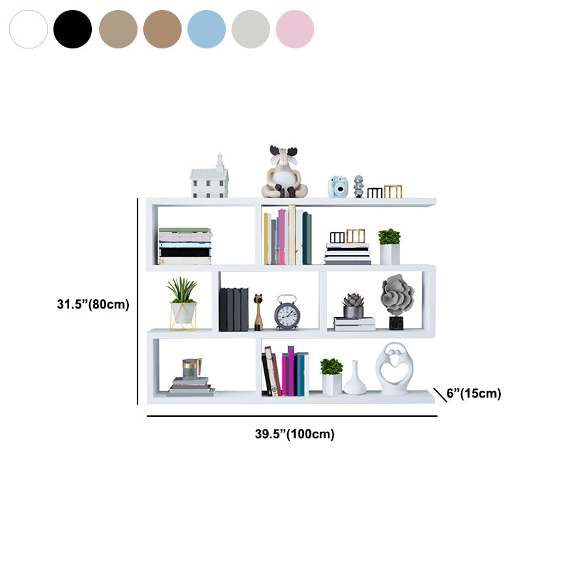 Wall Unit Open Book Shelf Modern Engineered Wood Shelf Bookcase for Home