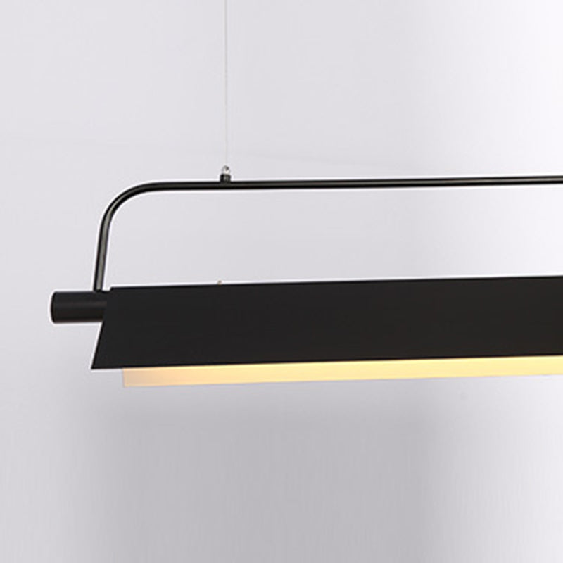 Nordic Metal Island Light Black 47.5" Wide LED Island Pendant for Dining Room