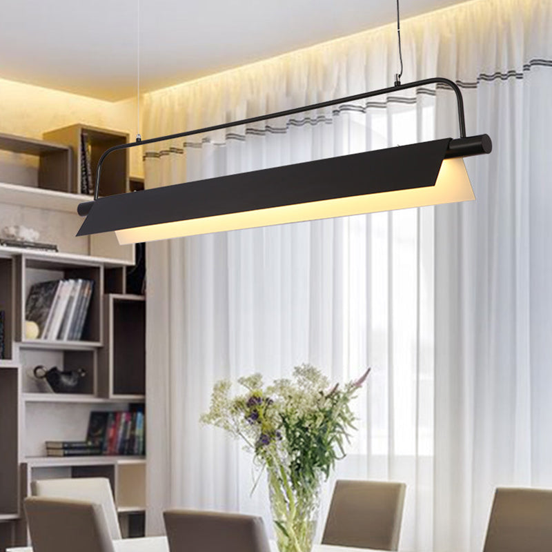 Nordic Metal Island Light Black 47.5" Wide LED Island Pendant for Dining Room