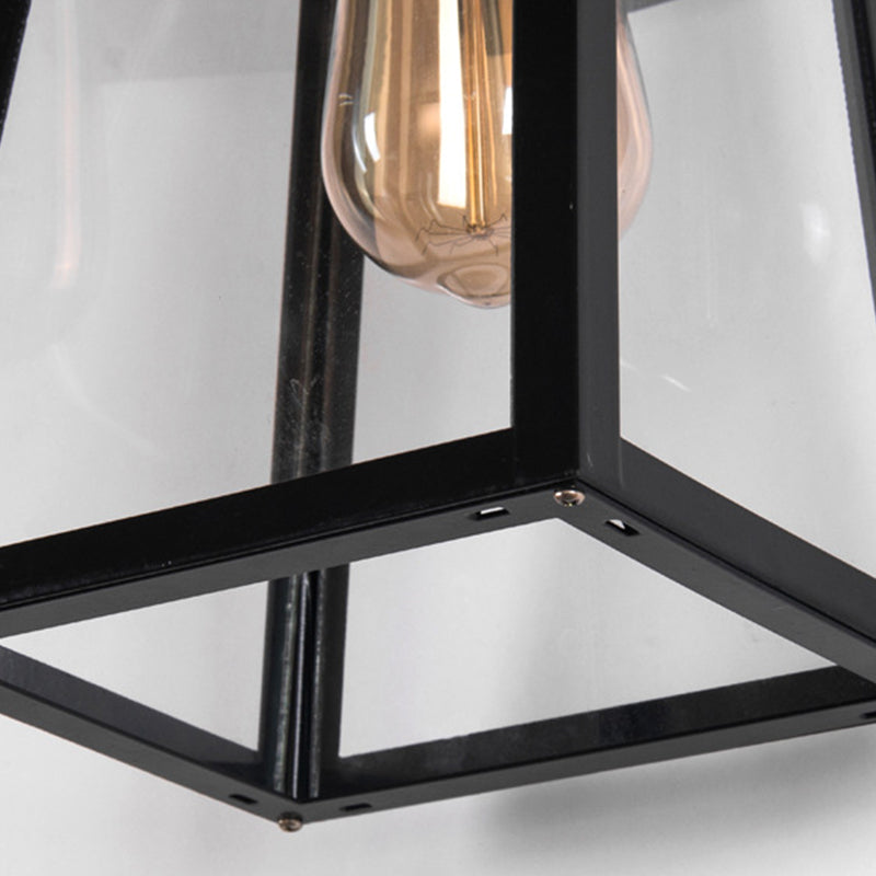 Industrial Metal Wall Light 14" High Wall Sconce with Glass for Outdoors