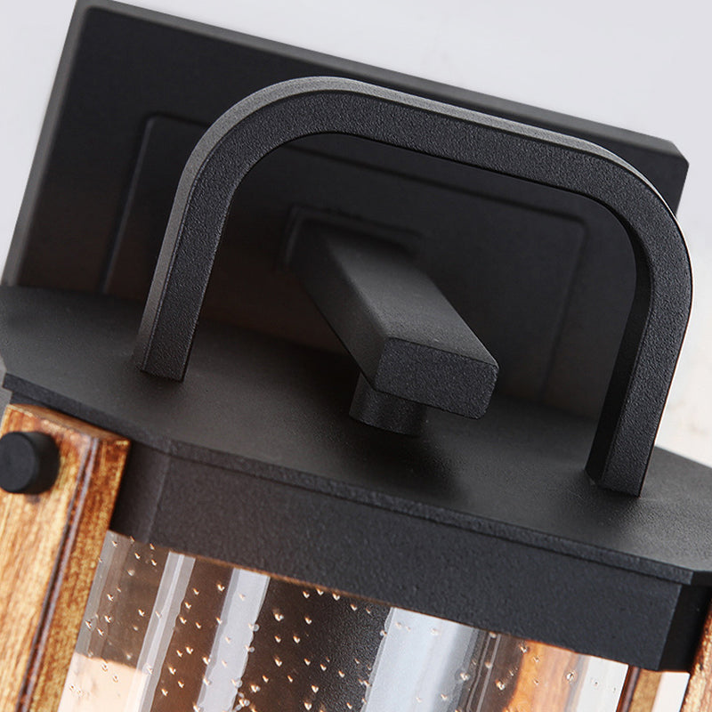 Industrial Metal Wall Light Cage Shape 11.5" High Wall Sconce with Glass for Outdoors