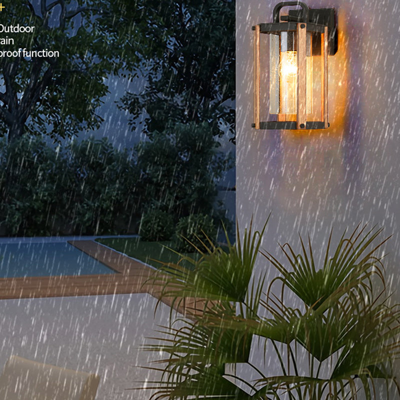 Industrial Metal Wall Light Cage Shape 11.5" High Wall Sconce with Glass for Outdoors