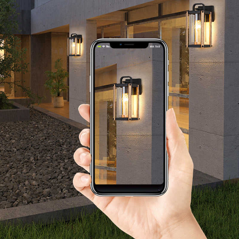 Industrial Metal Wall Light Cage Shape 11.5" High Wall Sconce with Glass for Outdoors