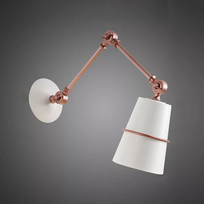 Nordic Metal Wall Light Bucket Shape Adjustable Wall Sconce for Living Room