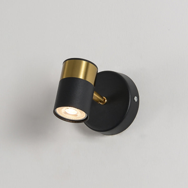 Half Cylinder Metal Wall Sconce Modern Style 1-Light Reading Wall Mount Lighting