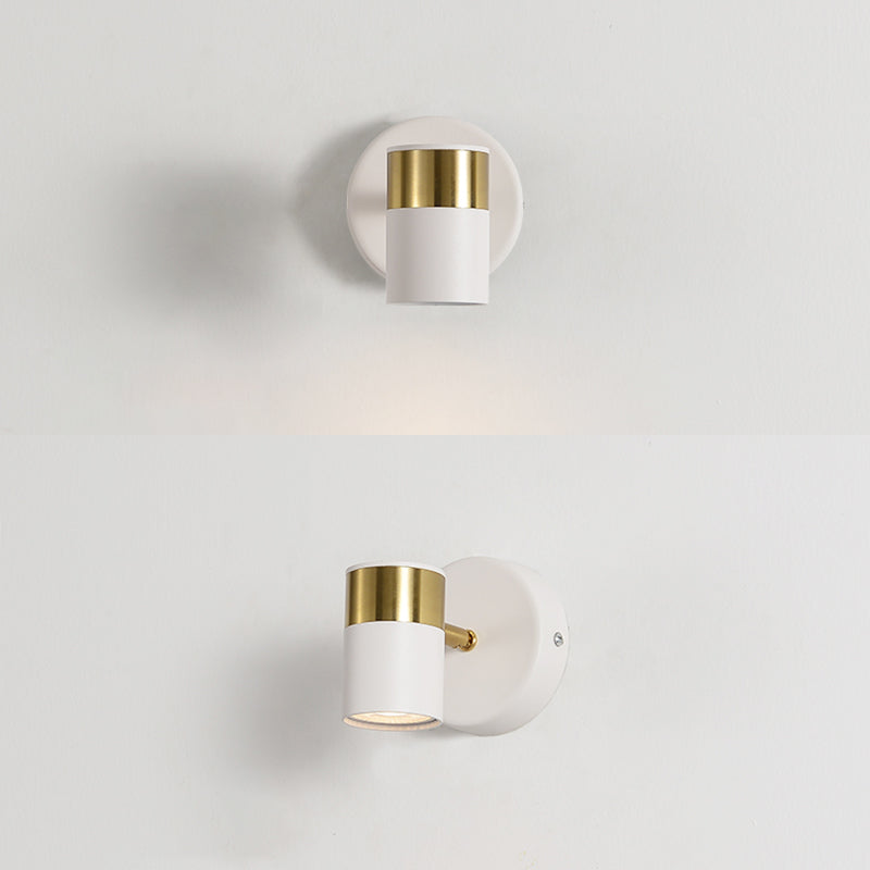 Half Cylinder Metal Wall Sconce Modern Style 1-Light Reading Wall Mount Lighting