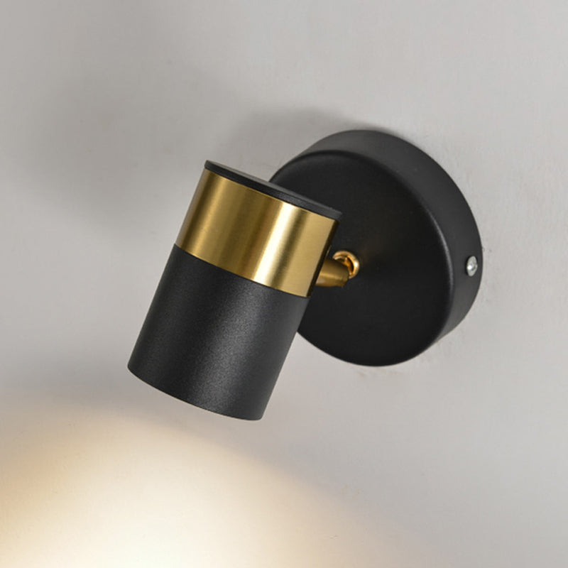 Half Cylinder Metal Wall Sconce Modern Style 1-Light Reading Wall Mount Lighting